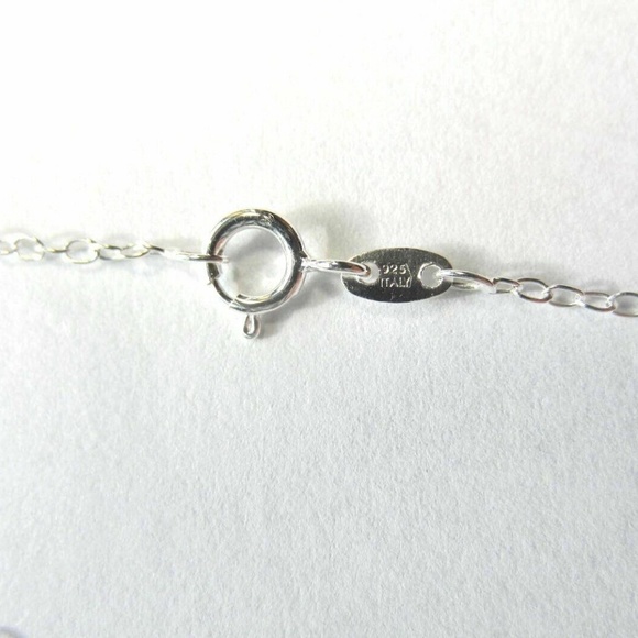 NEW- Sterling Silver Puff Heart Charm silver chain Necklace 16" - Picture 5 of 5